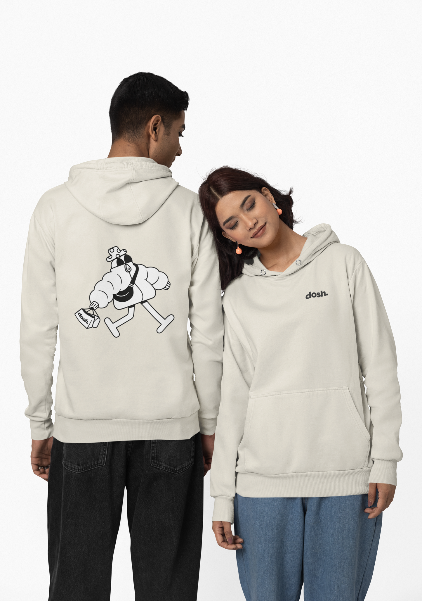 Hoodie with dosh print